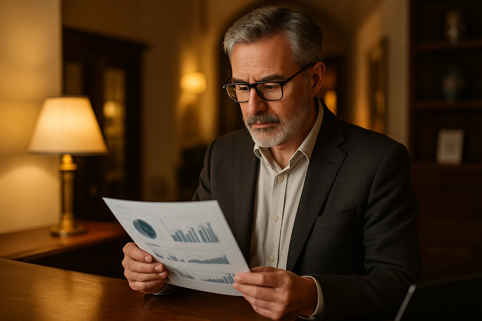 Hotelier analysiert Website-Auswertung für bessere KI-Sichtbarkeit
