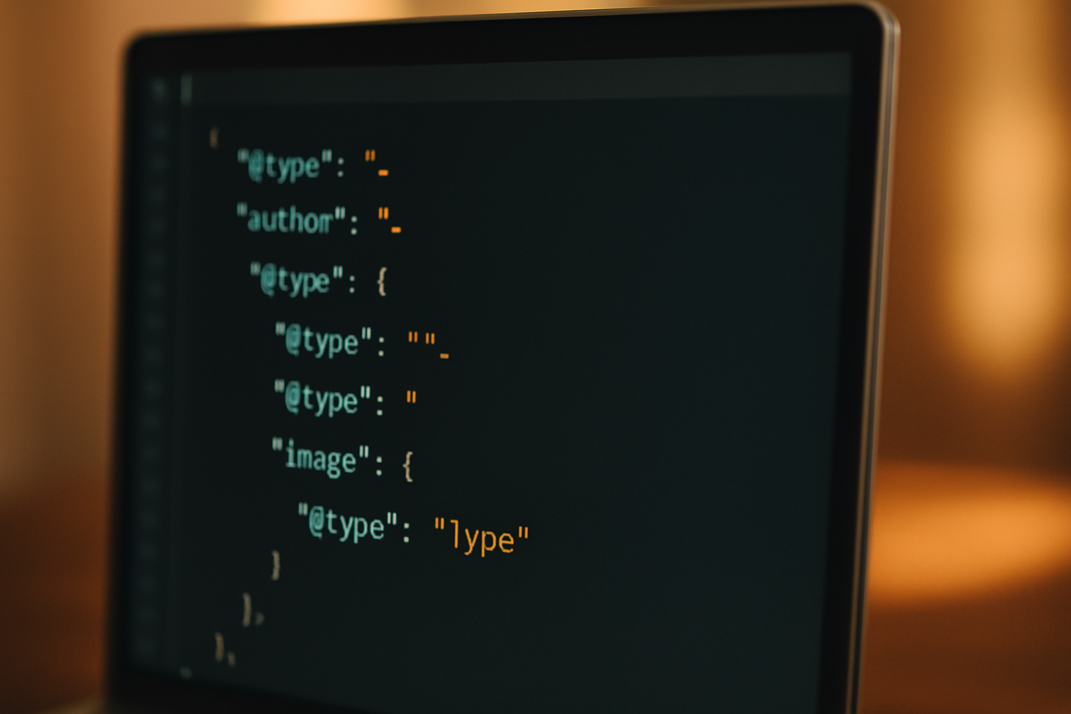 Schermata di codice con dati strutturati JSON-LD per migliorare la visibilità AI di un sito web