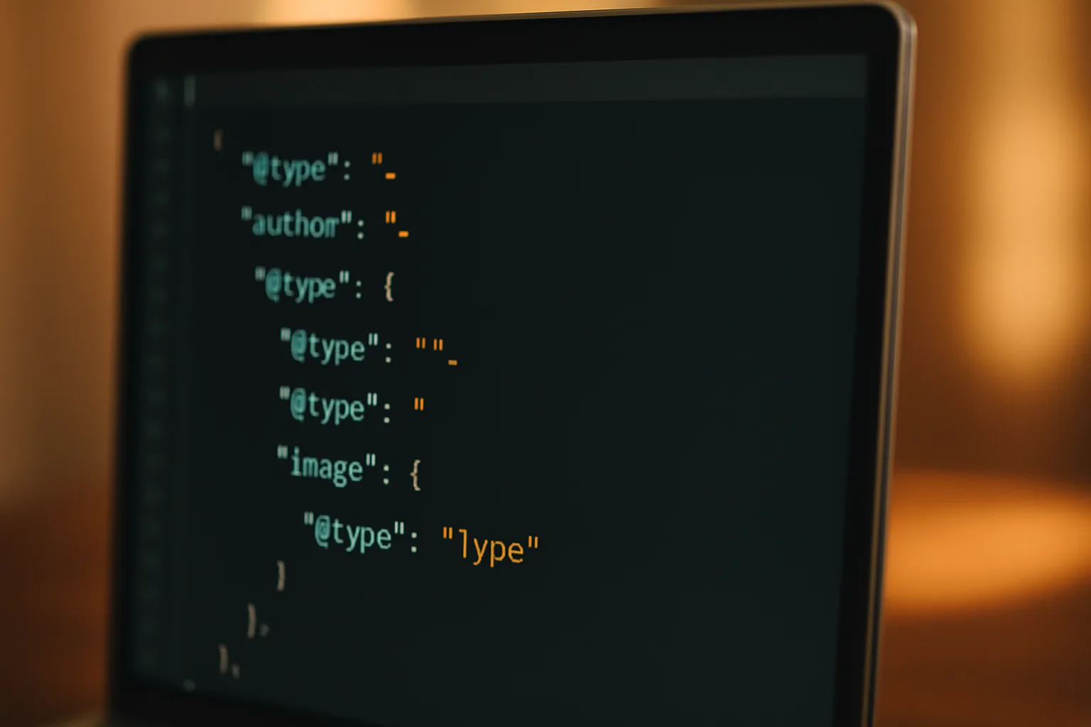 Schermata di codice con dati strutturati JSON-LD per migliorare la visibilità AI di un sito web