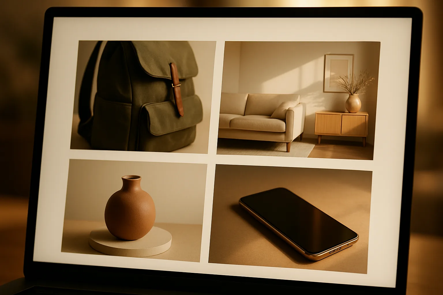 Close-up of a clean, professional portfolio website design with generous whitespace and strong typography