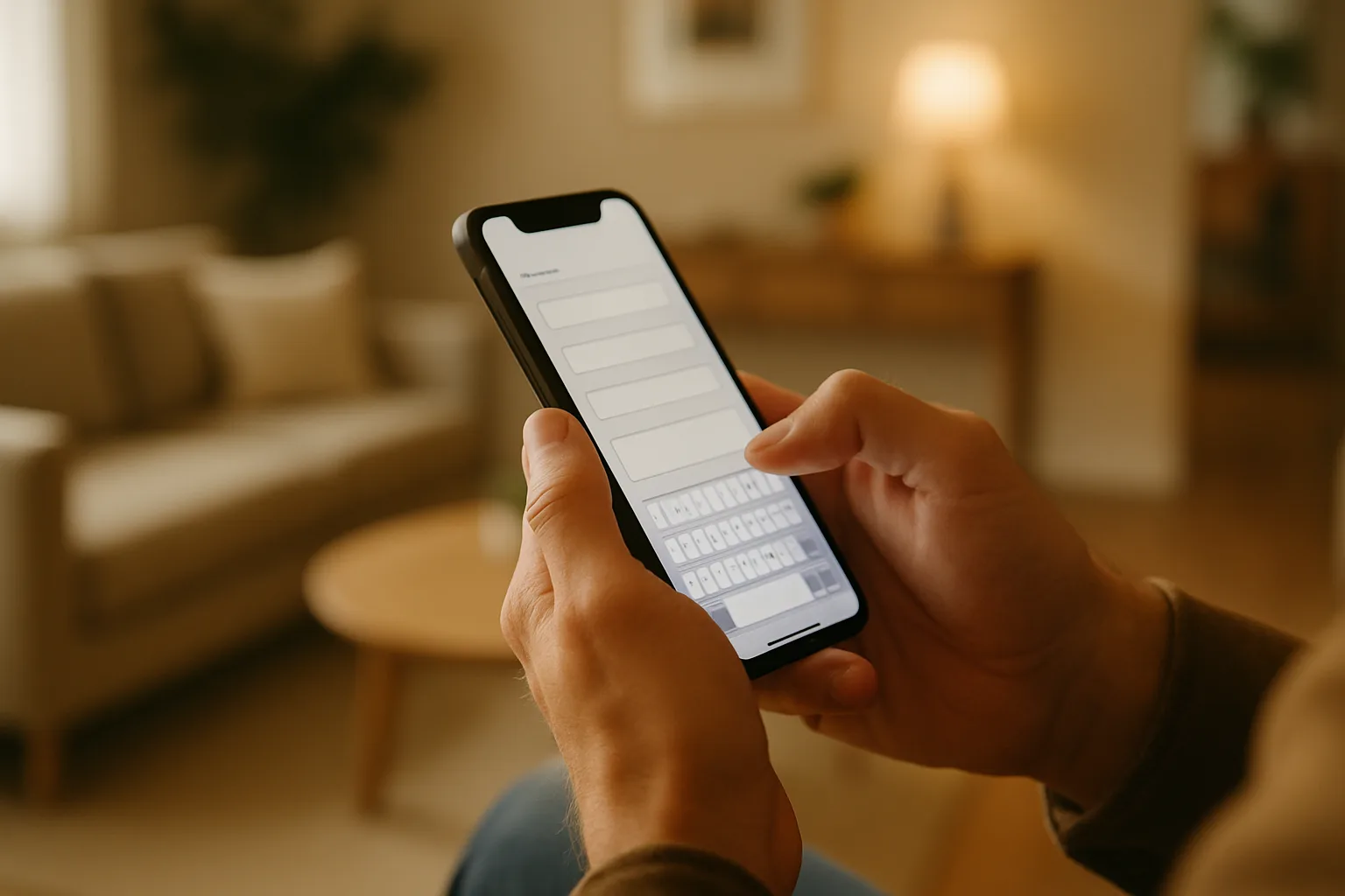 Home buyer submitting a lead capture form on a mobile-optimised real estate website