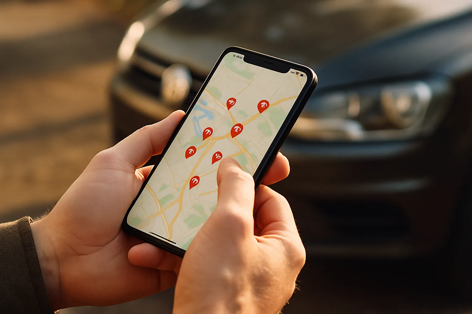 Client cherchant un garage auto à proximité sur Google depuis son téléphone mobile