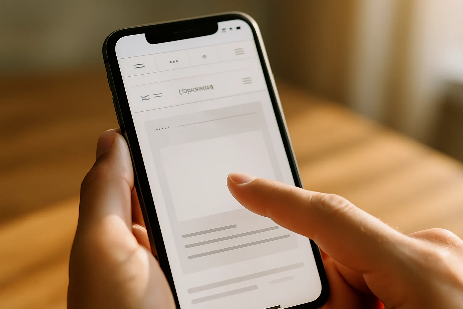 Smartphone mit einer dreisprachigen Website auf Englisch, Griechisch und Russisch — Web Hosting Zypern