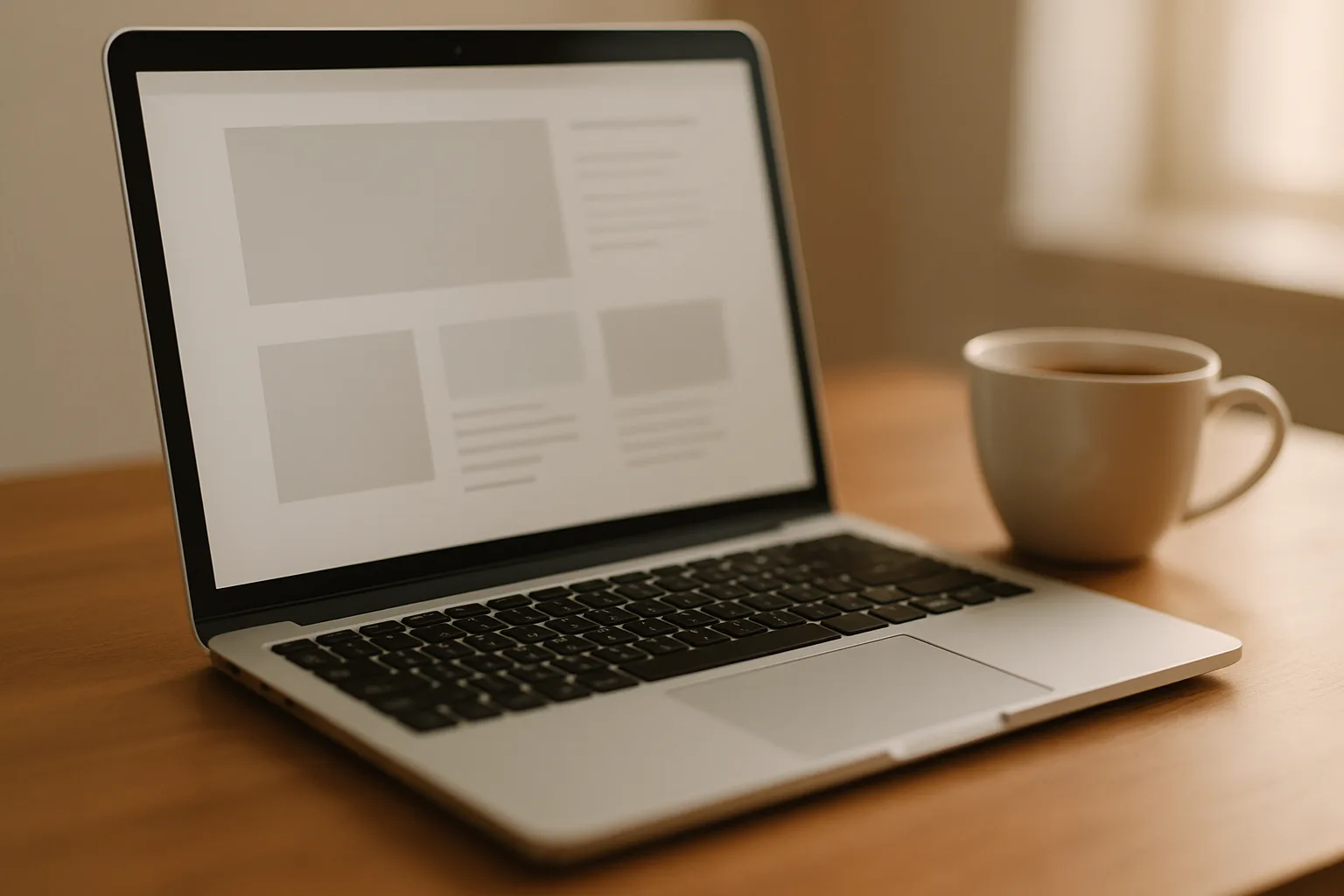 Professionelle Website auf Laptop-Bildschirm mit klarem, modernem Design