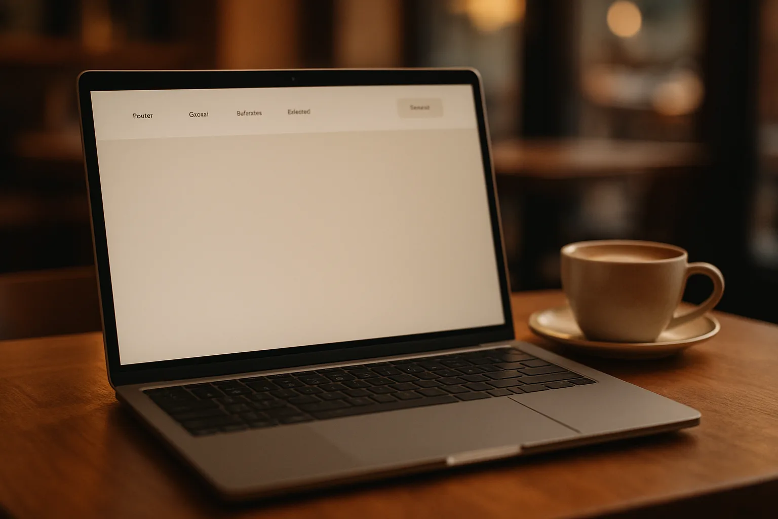 Sauberes professionelles Website-Design auf einem Laptop-Bildschirm